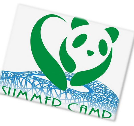 Logo des Sommercamps des Konfuzius-Institut an der Universität Wien mit einem grün-weißen Panda